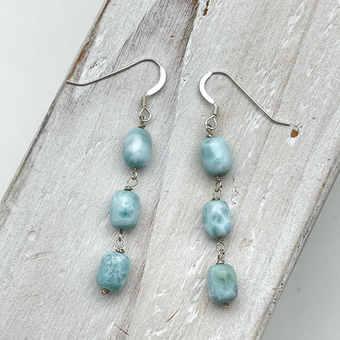 Larimar earrings E-24
